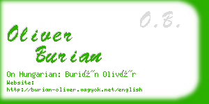 oliver burian business card